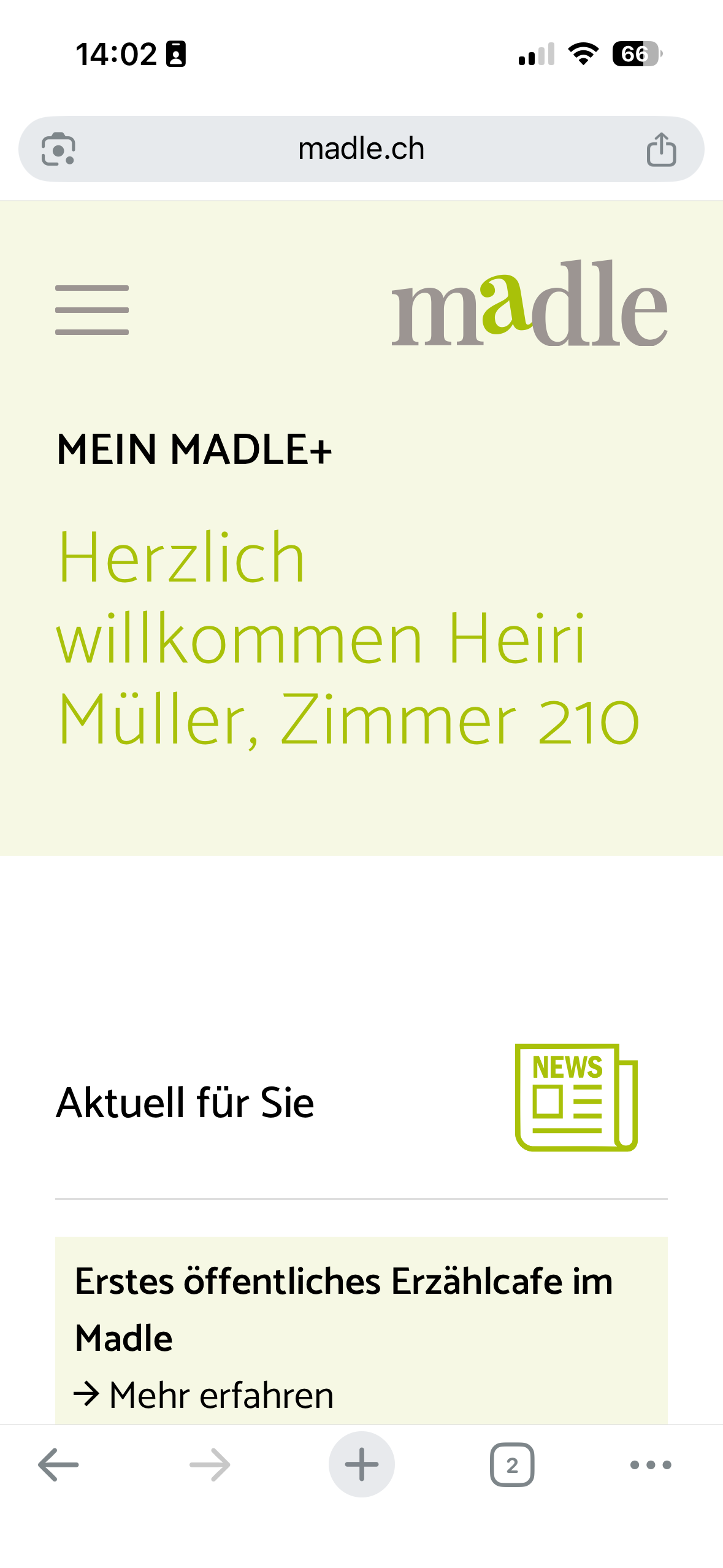 Mein Madle+ Ansicht 1